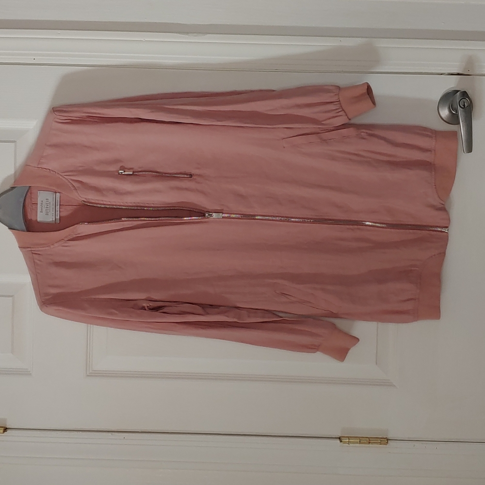Bershka outerwear pink long jacket